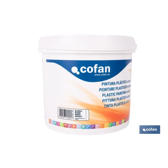 PINTURA PLÁSTICA INTERIOR 5 KG BLANCO