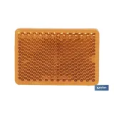 CATADIÓPTRICO RECTANGULAR ÁMBAR 56 X 39 MM CON ADHESIVO
