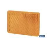 CATADIÓPTRICO RECTANGULAR ÁMBAR 56 X 39 MM CON ADHESIVO