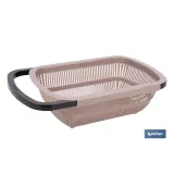 ESCURRIDOR RECTANGULAR EXTENSIBLE MARRÓN 50,5 X 24,5 X 11,5 CM