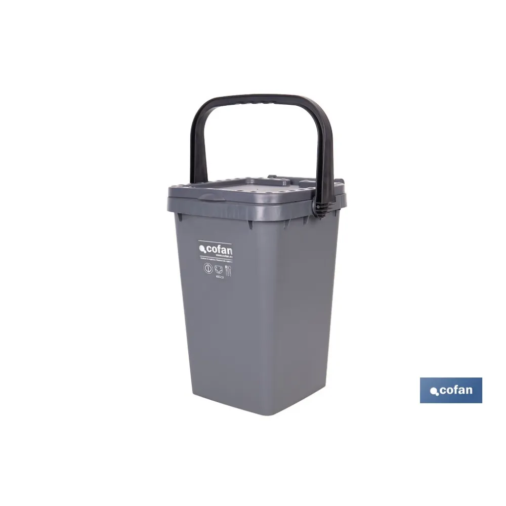 CONTENEDOR GRIS PARA RESTOS  25L.