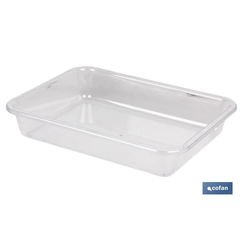 BANDEJA 31.5X23.5X6.5cm MULTIUSOS  TRANSPARENTE