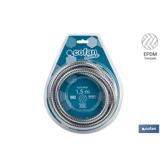 FLEXO DUCHA INOXIDABLE EXTENSIBLE 1,5m