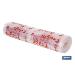 ROLLO DE PLÁSTICO DE BURBUJA FRÁGIL 40 G/M2, 0,6 X 5 M