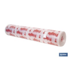 ROLLO DE PLÁSTICO DE BURBUJA FRÁGIL 40 G/M2, 1,2 X 10 M