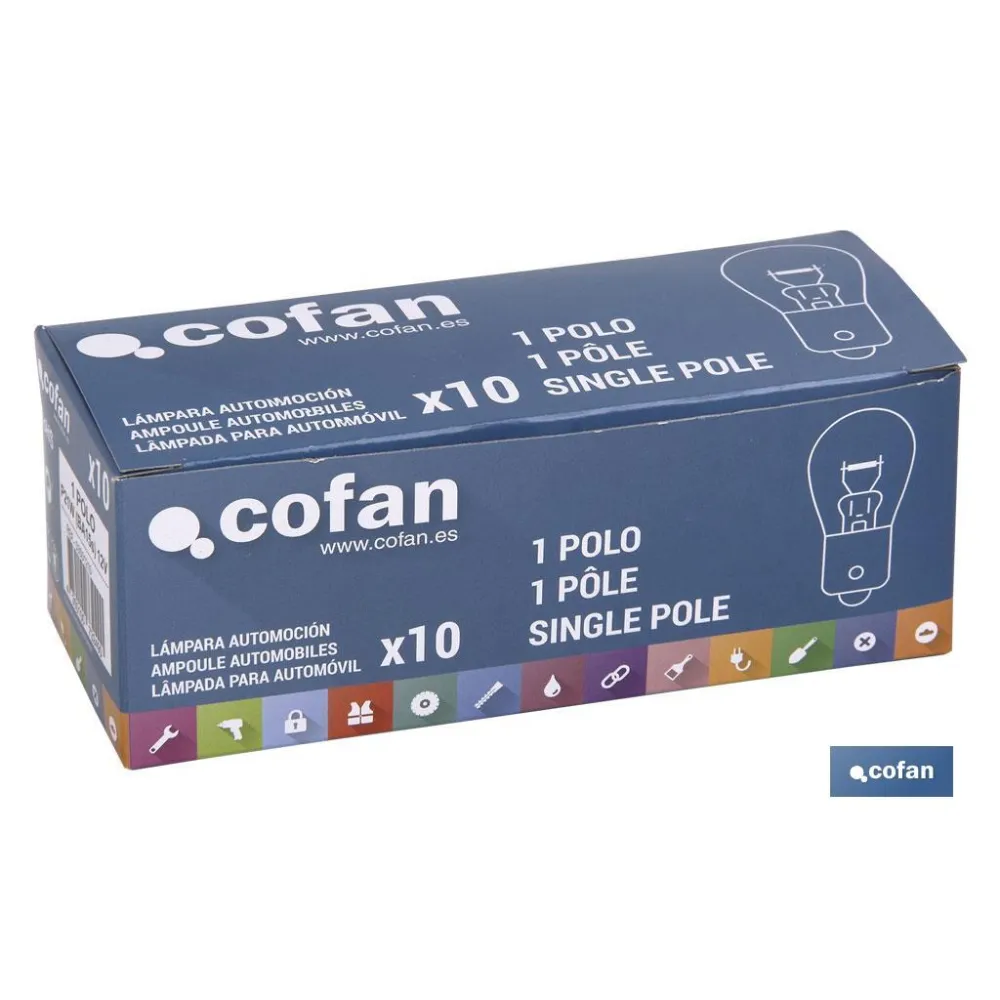 LÁMPARA COFAN P21W (BA15s) 12V