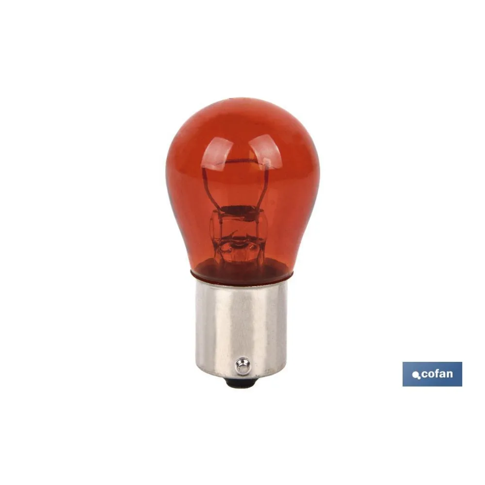 LÁMPARA COFAN P21W 12V (BA15s) ÁMBAR