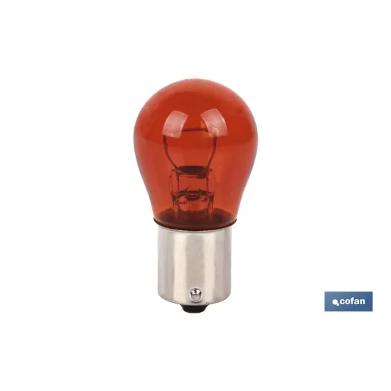 LÁMPARA COFAN P21W 12V (BA15s) ÁMBAR venta unitaria