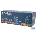 LÁMPARA COFAN 1 POLO ÁMBAR DESCENTRADA PY21W (BAU15s) 12V