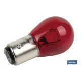 LÁMPARA COFAN 2 POLOS ROJA CENTRADA P21/5W (BAY15d) 12V