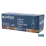 LÁMPARA COFAN 2 POLOS ROJA CENTRADA P21/5W (BAY15d) 12V