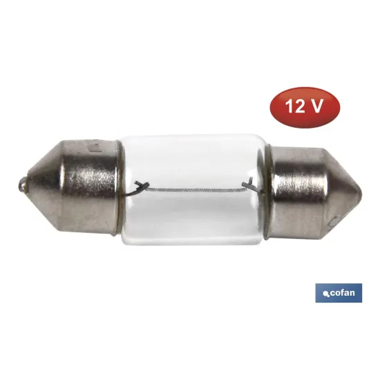 LÁMPARA PLAFONIER C10W (11X31mm) 12V venta unitaria