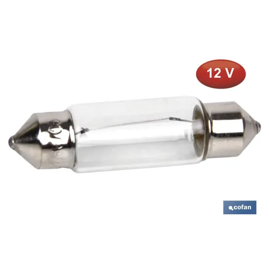 LÁMPARA PLAFONIER C10W (11X38mm) 12V venta unitaria