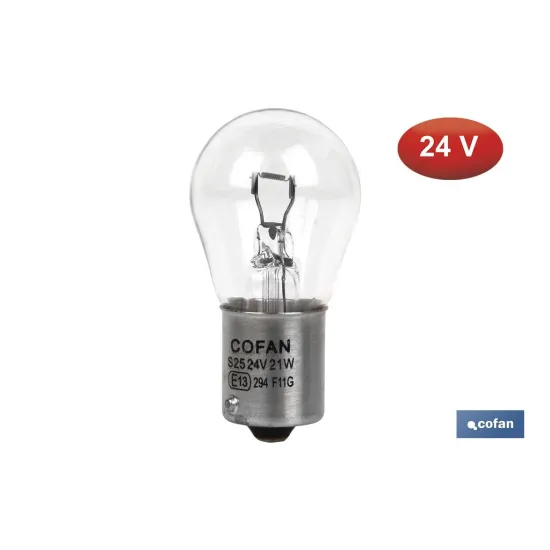 LÁMPARA COFAN 1 POLO P21W (BA15s) 24V