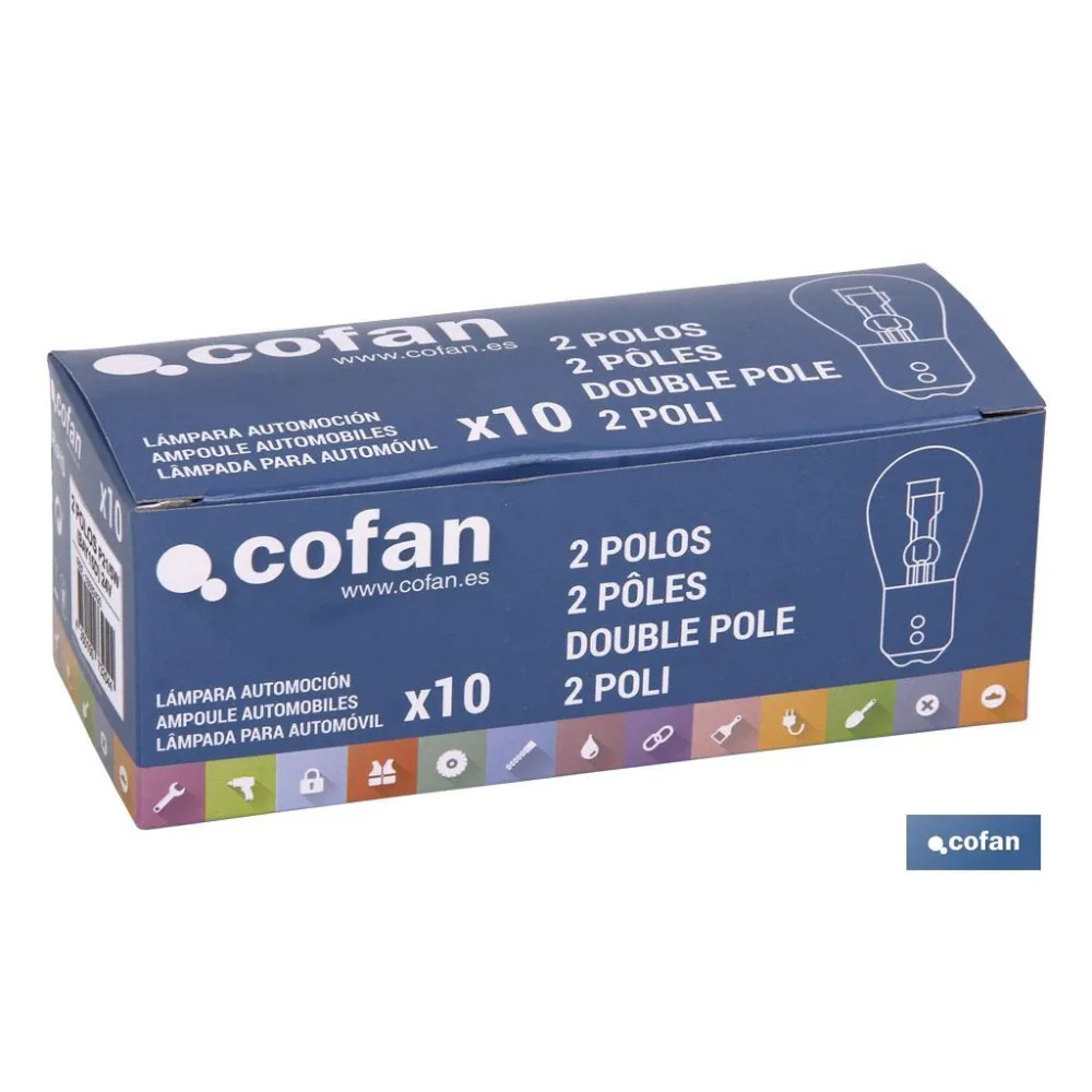 LÁMPARA COFAN 2 POLOS P21/5W (BA15d) 24V venta unitaria