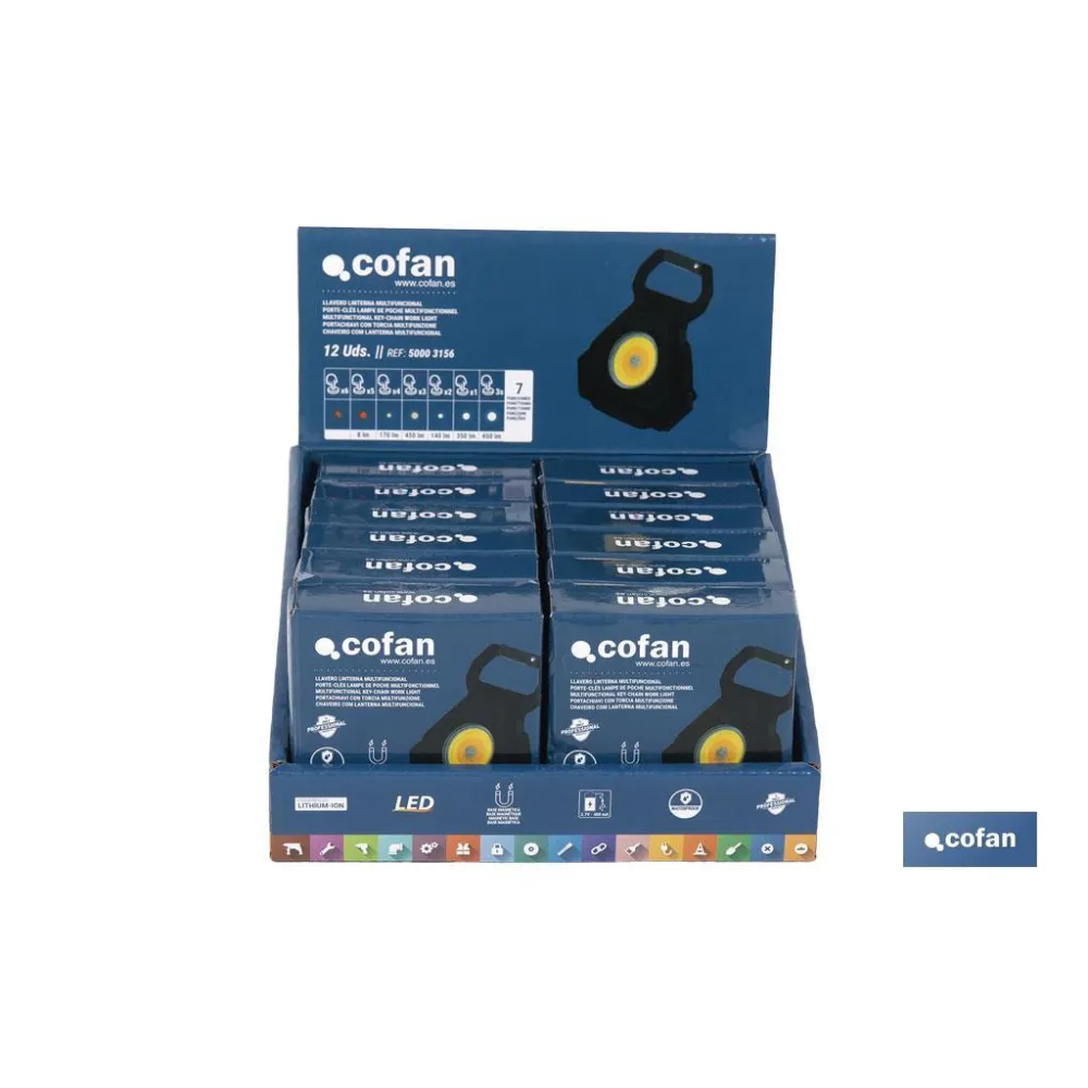 EXPOSITOR LLAVERO LINTERNA 12 UDS