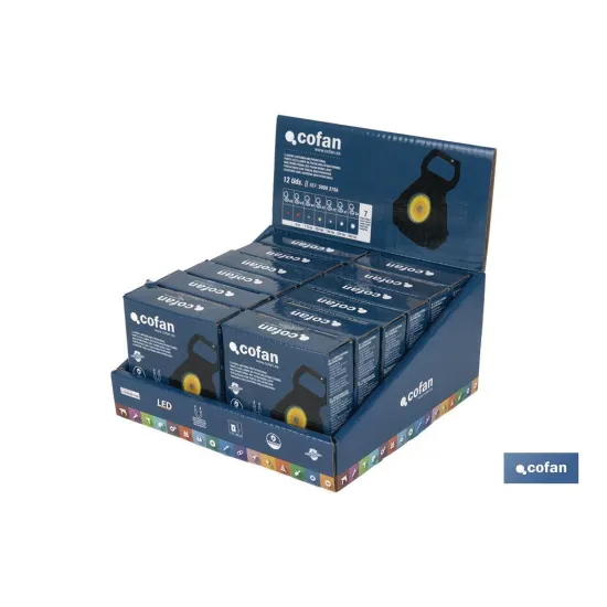 EXPOSITOR LLAVERO LINTERNA 12 UDS