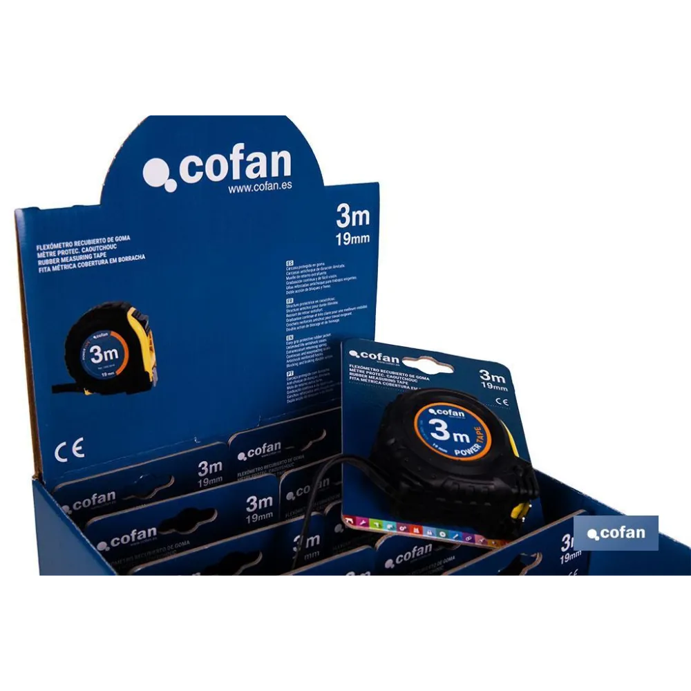 EXPOSITOR DE FLEXÓMETROS CON PROTECCIÓN DE GOMA 19 MM X 3 M 12 UDS.