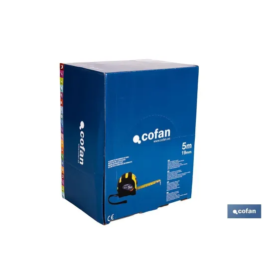 EXPOSITOR DE FLEXÓMETROS CON PROTECCIÓN DE GOMA 19 MM X 5 M 12 UDS.