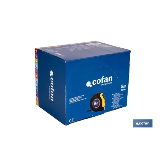 EXPOSITOR DE FLEXÓMETROS CON PROTECCIÓN DE GOMA 25 MM X 8 M 6 UDS.
