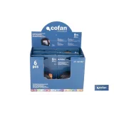 EXPOSITOR DE FLEXÓMETROS ANTIDESLIZANTES 25 MM X 8 M 6 UDS.