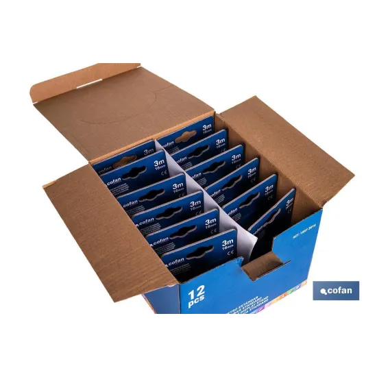EXPOSITOR FLEXÓMETRO ESTÁNDAR 16 MM X 3 M 12 UDS.