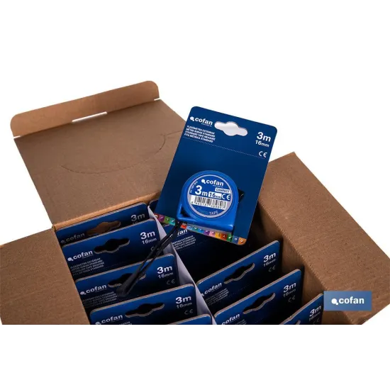 EXPOSITOR FLEXÓMETRO ESTÁNDAR 16 MM X 3 M 12 UDS.
