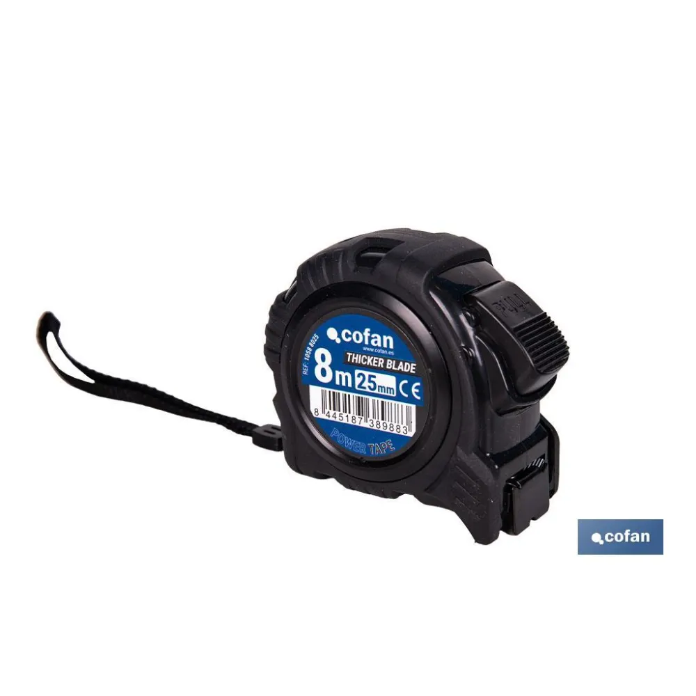 EXPOSITOR FLEXÓMETRO HOJA NEGRA DOBLE CARA 25 MM X 8 M 6 UDS.