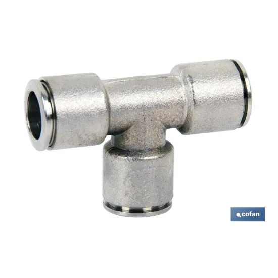 EMPALME RAPIDO METALICO TE TUBO DE 8 Venta unitaria