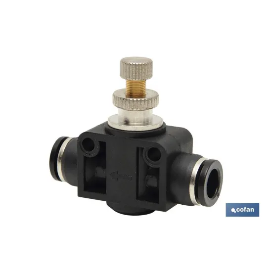 REGULADOR DE FLUJO UNIDIRECCIONAL EN LINEA TUBO-TUBO D-12