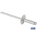 REMACHE ALUMINIO ALA ANCHA D-12  4 X 16 MM