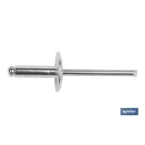 REMACHE ALUMINIO ALA ANCHA D-16  4,8 X 16 MM