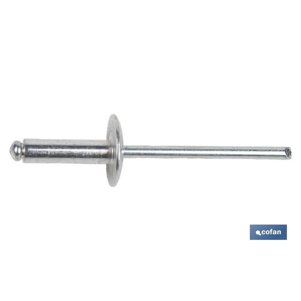 REMACHE ALUMINIO ALA ANCHA D-16  4,8 X 30 MM