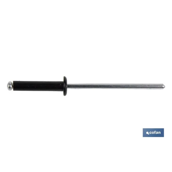 REMACHE ALUMINIO NORMAL NEGRO 4 X 16 MM