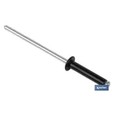REMACHE ALUMINIO NORMAL NEGRO 4 X 20 MM