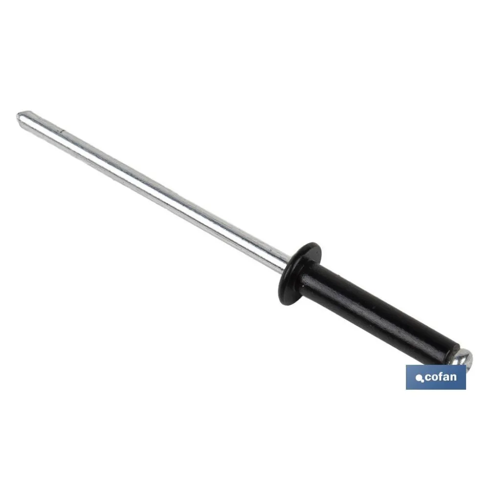 REMACHE ALUMINIO NORMAL NEGRO 4.8 X 21 MM