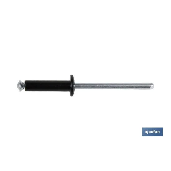 REMACHE DE FLOR NEGRO 4 X 16 MM