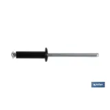REMACHE DE FLOR NEGRO 4.8 X 16 MM