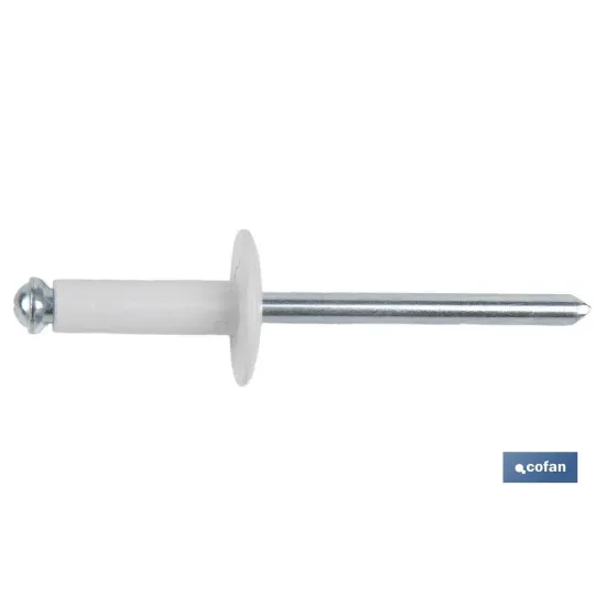 REMACHE FLOR ALA ANCHA BLANCO 4 X 16 MM