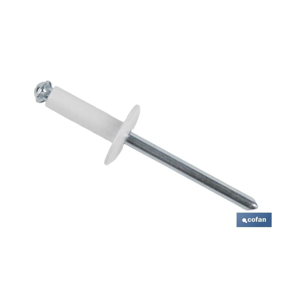 REMACHE FLOR ALA ANCHA BLANCO 4 X 16 MM