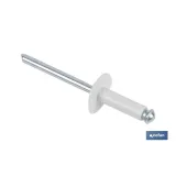 REMACHE FLOR ALA ANCHA BLANCO 4 X 16 MM