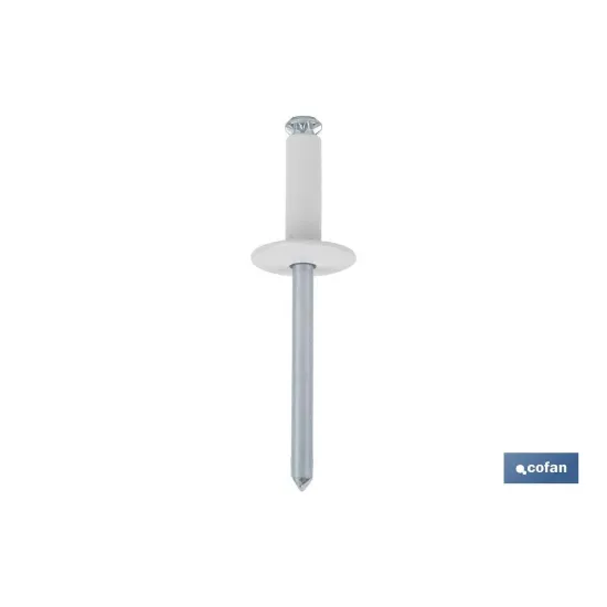 REMACHE FLOR CABEZA ANCHA BLANCO 4,8 X 20 MM