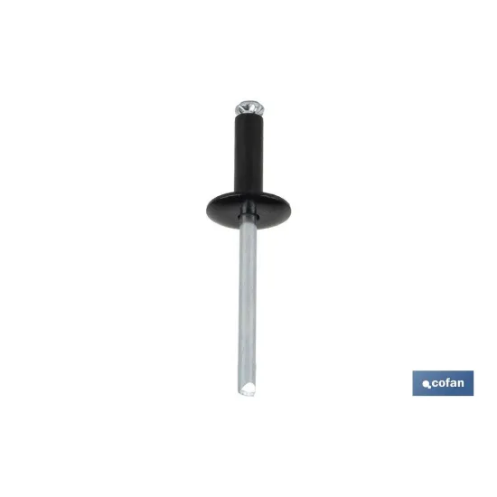 REMACHE FLOR CABEZA ANCHA 4,8 X 20 MM NEGRO
