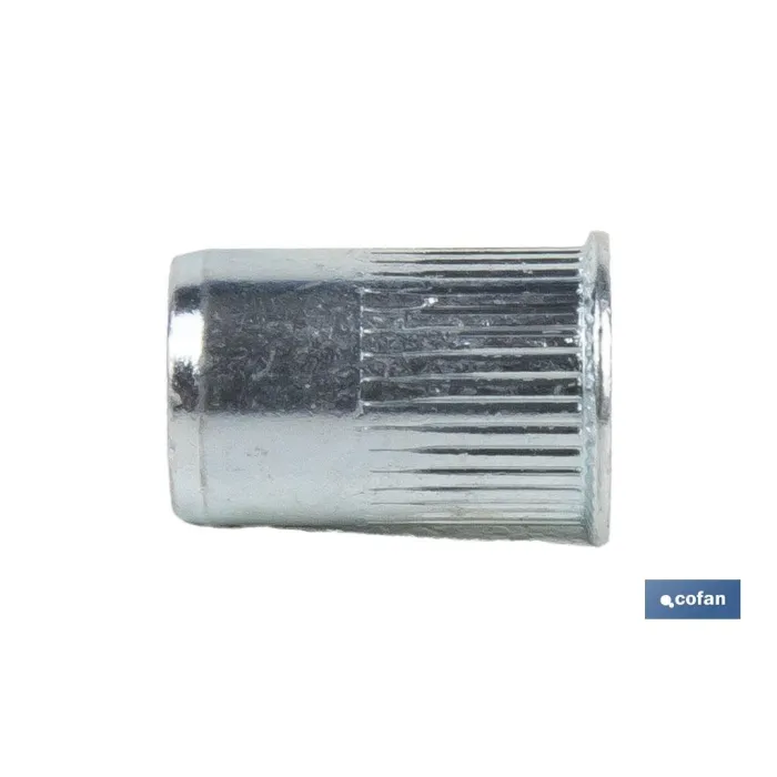 TUERCAS REMACHABLES RANURADAS CABEZA REDUCIDA ACERO M8