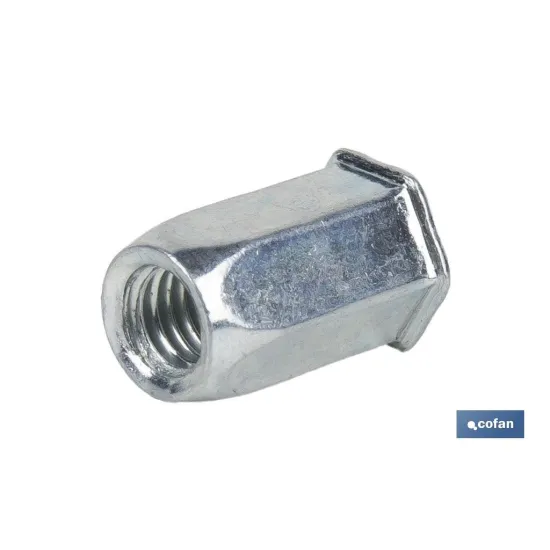 TUERCAS REMACHABLES HEXAGONAL CABEZA REDUCIDA ACERO M4