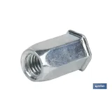 TUERCAS REMACHABLES HEXAGONAL CABEZA REDUCIDA ACERO M6