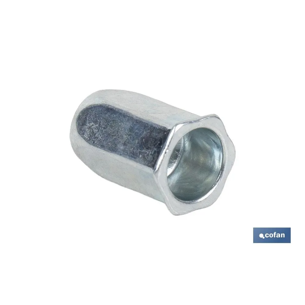 TUERCAS REMACHABLES HEXAGONAL CABEZA REDUCIDA ACERO M6