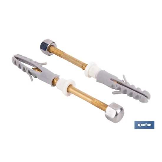 SET 2 PCS PARA SANITARIO WC 5 X 80 LATÓN