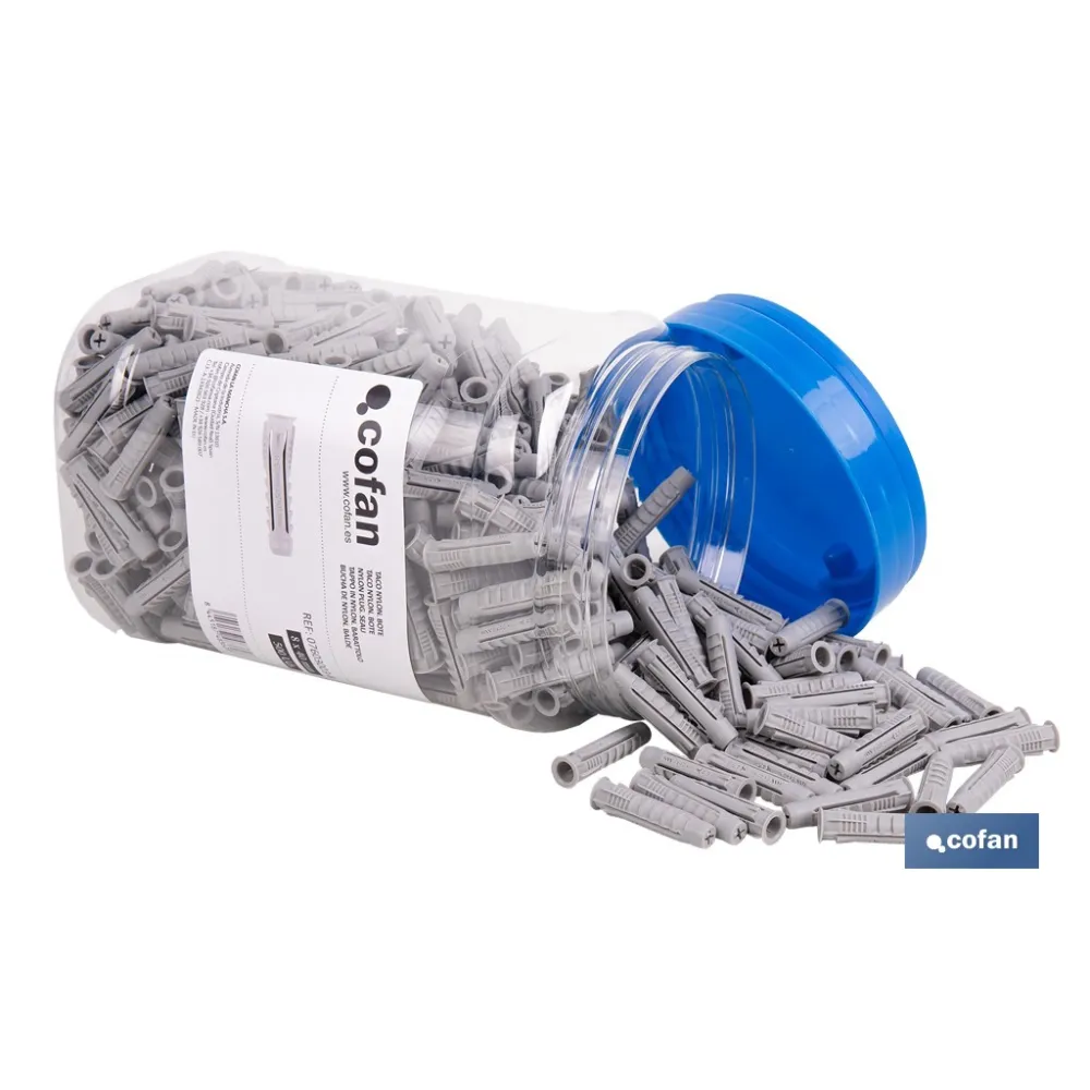 TACO NYLON PA-6 M-8X40 BOTE DE 500 UDS.