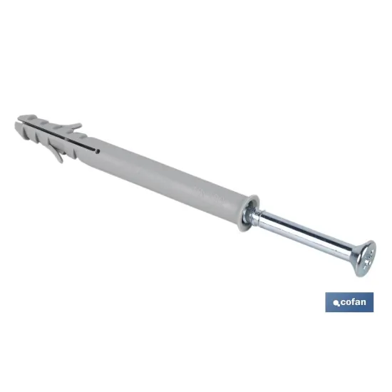 TACO LARGO DE GOLPE CON TORNILLO POZIDRIVE Ø10 X 100 MM